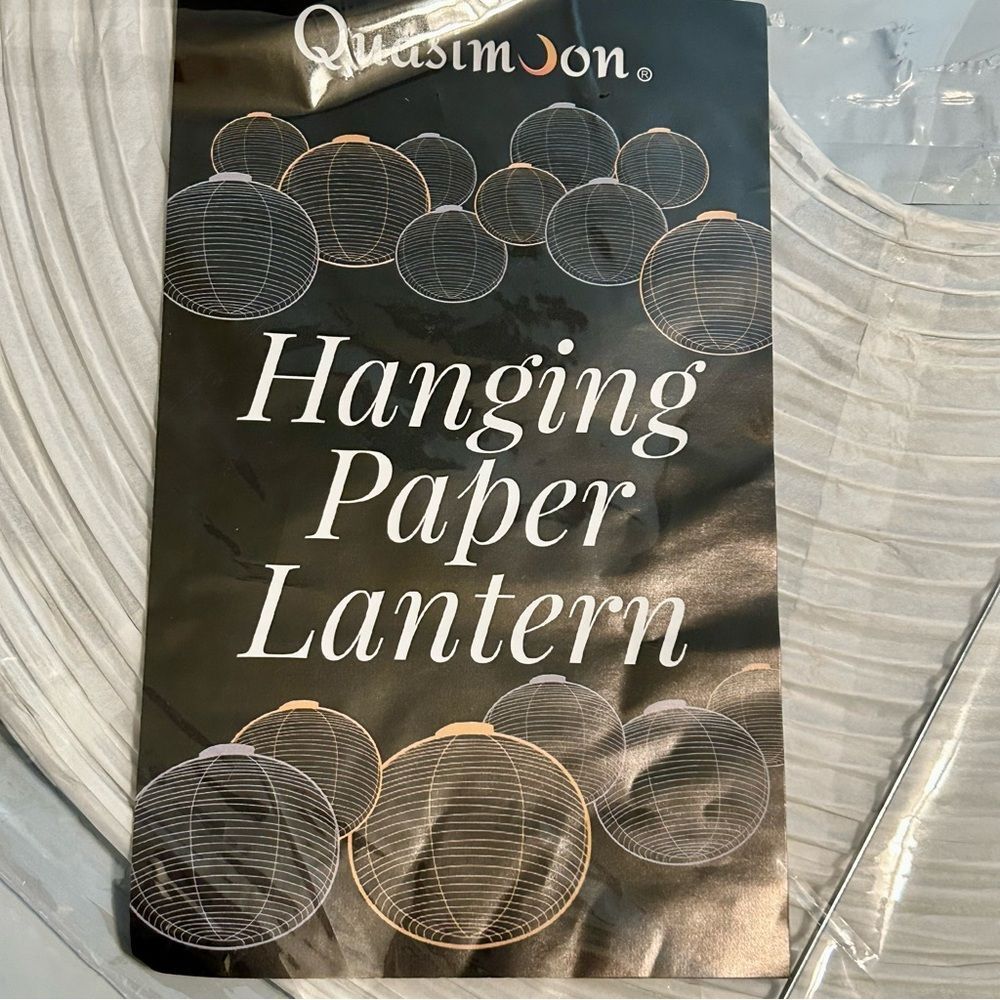Chinese Paper Lantern 20 in White Hanging Lamp Minimalist Dorm Decoration NIP - Picture 4 of 5